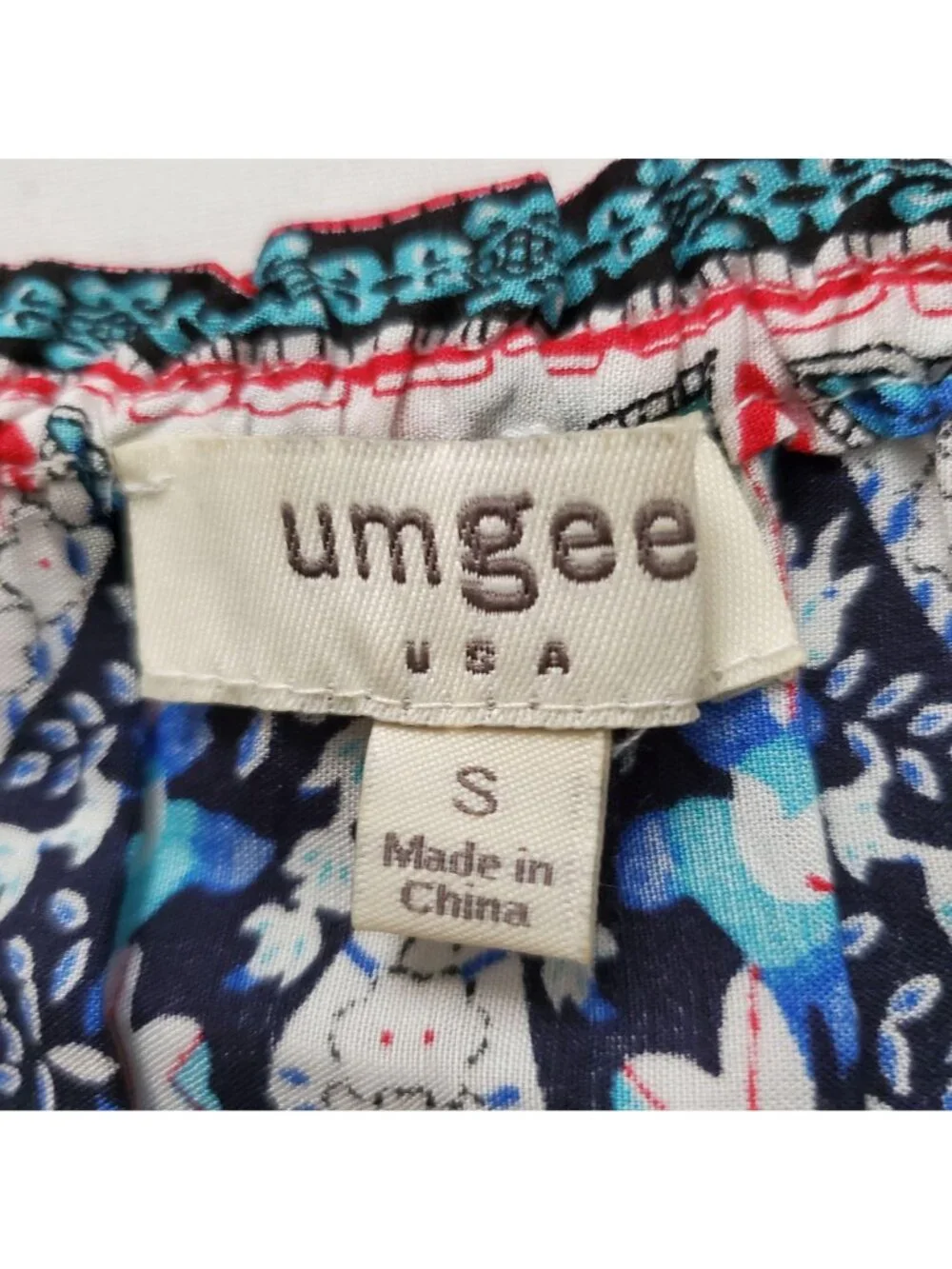 UMGEE Women's Floral Bell Sleeves Off-Shoulder Tunic Mini Dress Size Small‎ - Picture 8 of 14